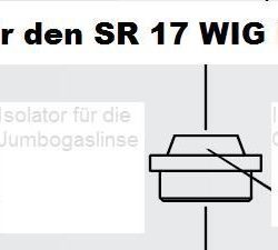 Isolatoren für den SR 17  WIG – Brenner