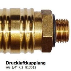 Druckluftkupplung Messing AG 1/4″ NW  7,2